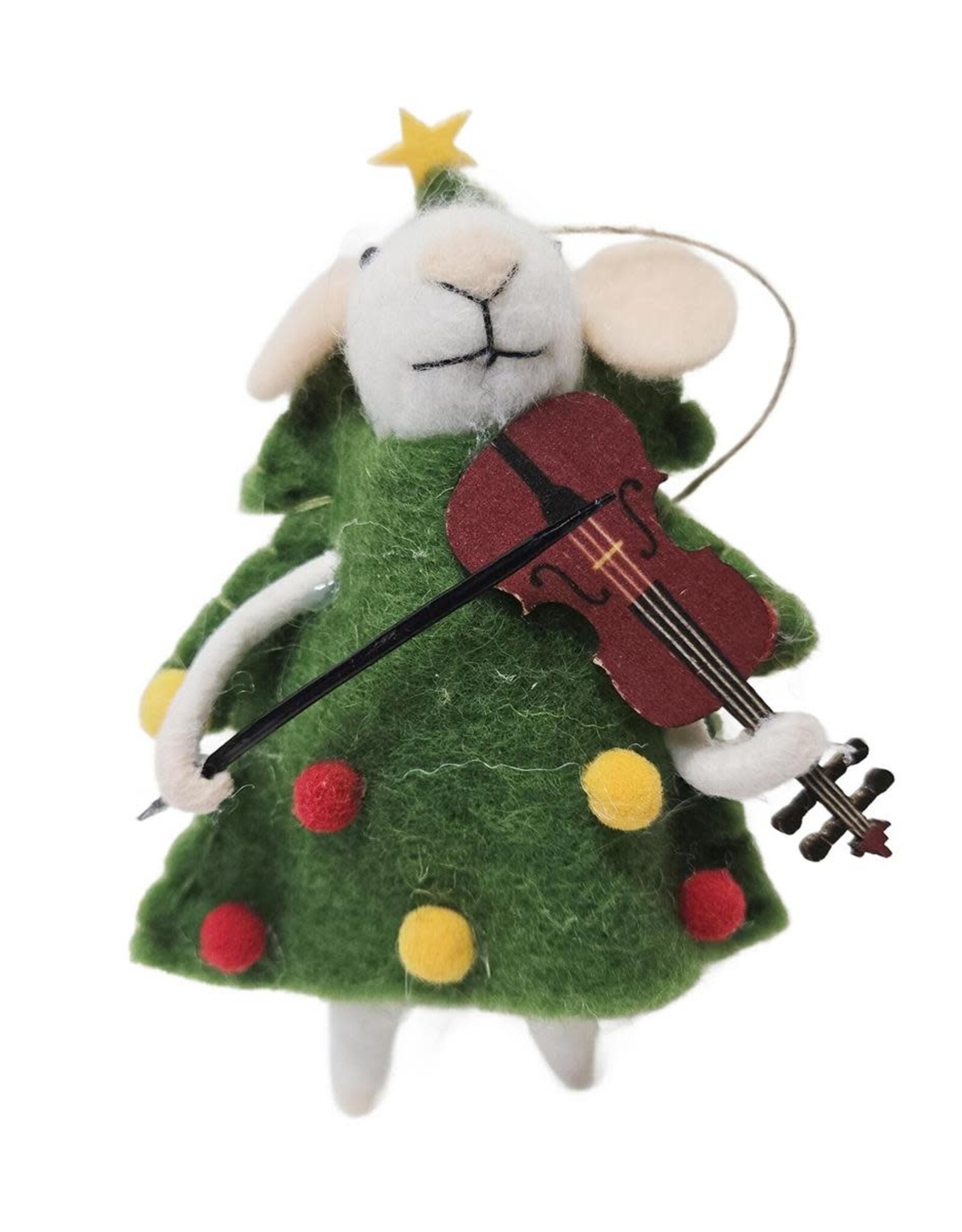Ornament - Felt Mouse,  Tree Violin
