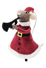 Ornament - Felt Mouse, Trumpet