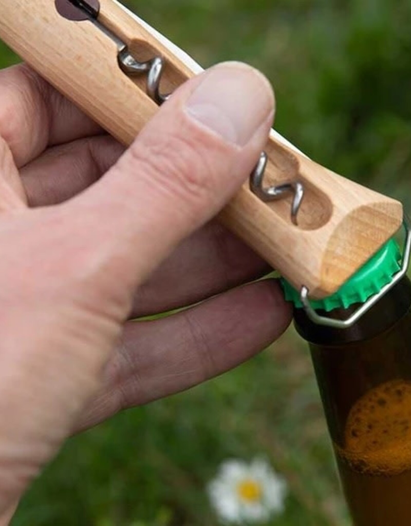 Opinel - Picnic Foil Cutter & Corkscrew Knife / Beechwood