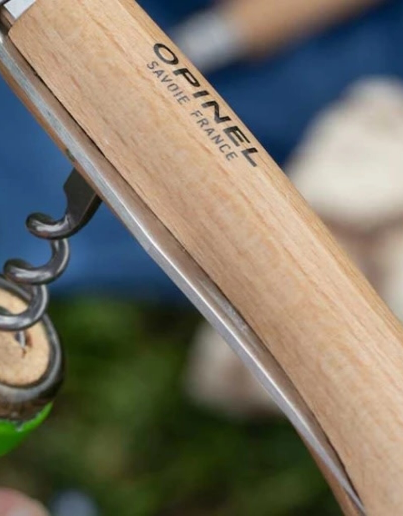 Opinel - Picnic Foil Cutter & Corkscrew Knife / Beechwood
