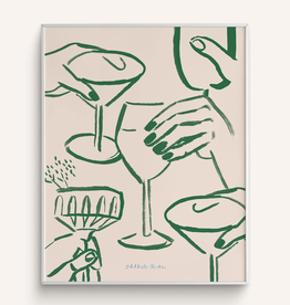 Phthalo Ruth - Art Print / Cheers Cocktail, 8 x 10"