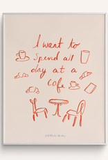 Phthalo Ruth - Art Print / Cafe All Day, 8 x 10"