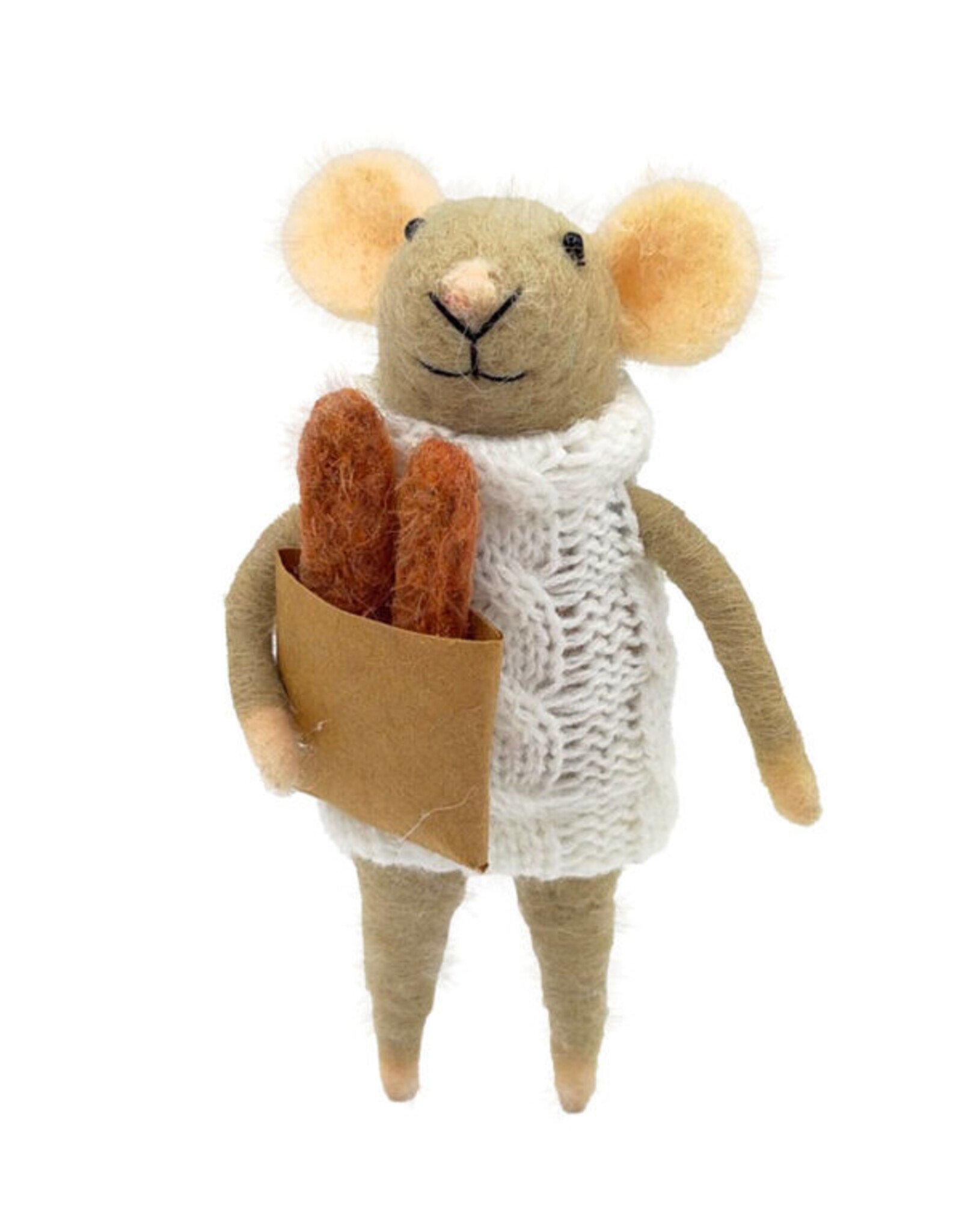 Ornament - Felt Mouse, with Baguettes