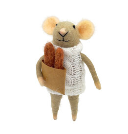Ornament - Felt Mouse, with Baguettes