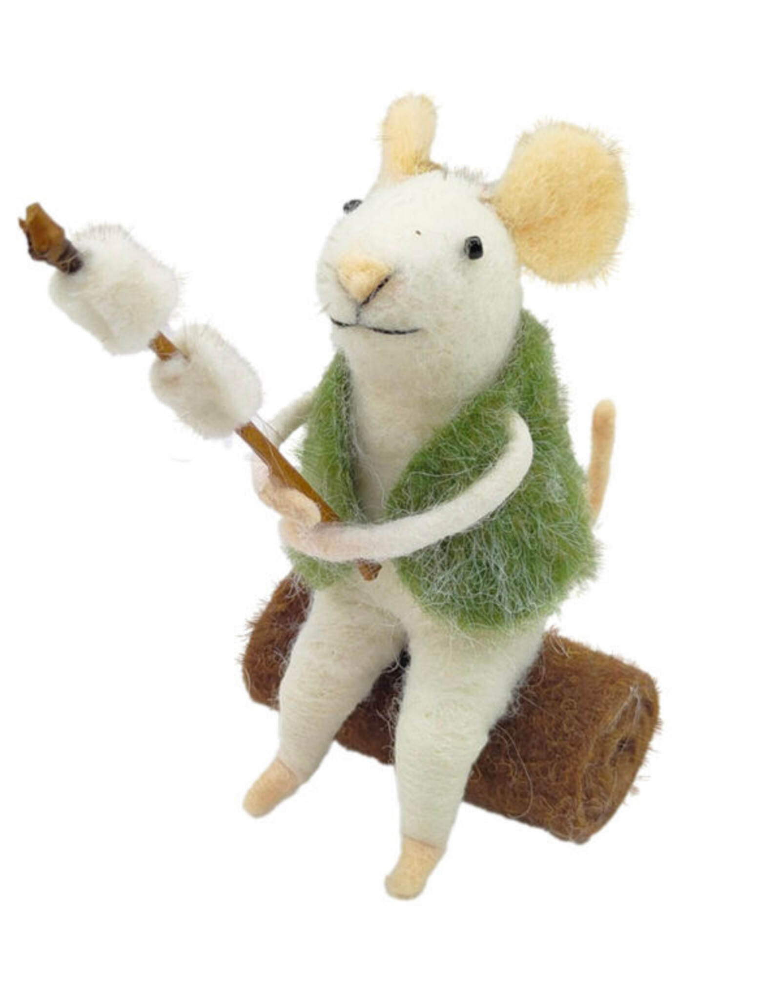 Ornament  - Felt Mouse, Roasting Marshmallows