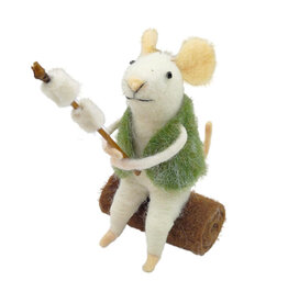 Ornament  - Felt Mouse, Roasting Marshmallows