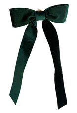 Clip - Velvet Bow, Emerald Green