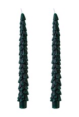 Taper Candle - Tree Green, Set of 2