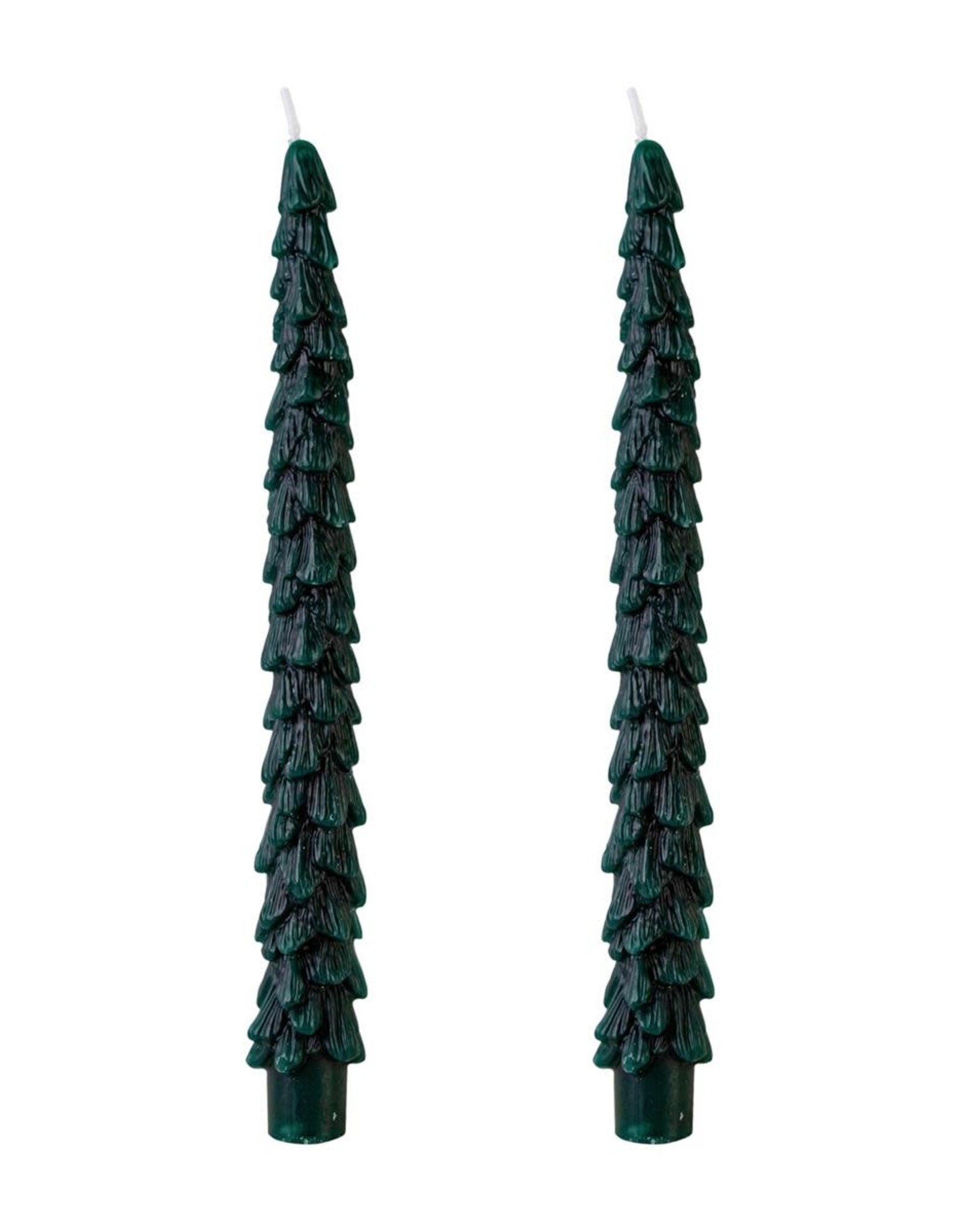 Taper Candle - Tree Green, Set of 2