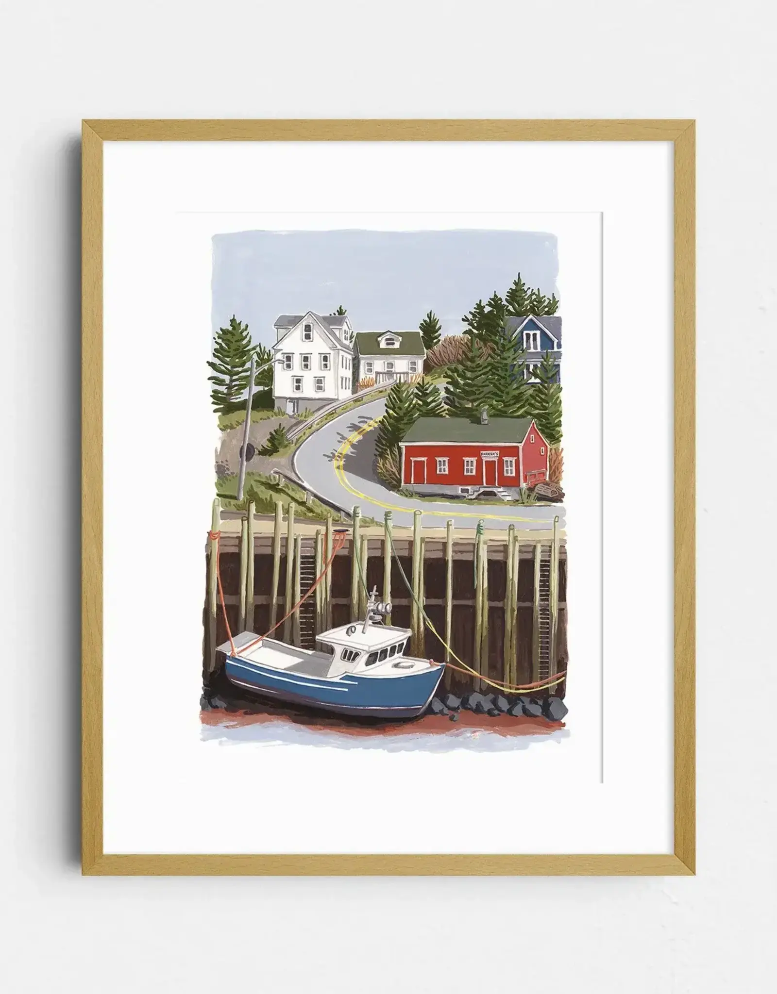 Kat Frick Miller - Art Print, Halls Harbour, 8 x 10"