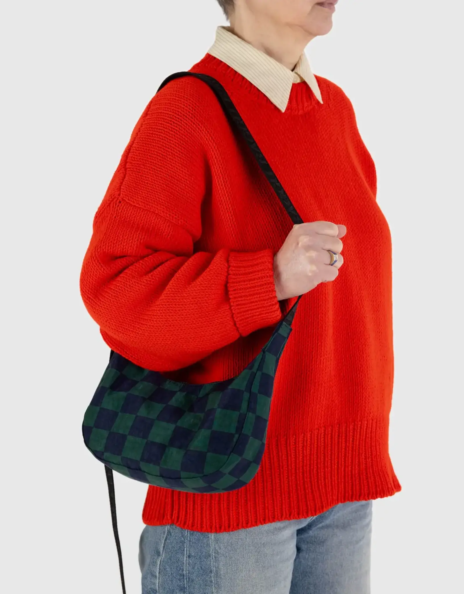 Baggu - Small Crescent Bag, Check