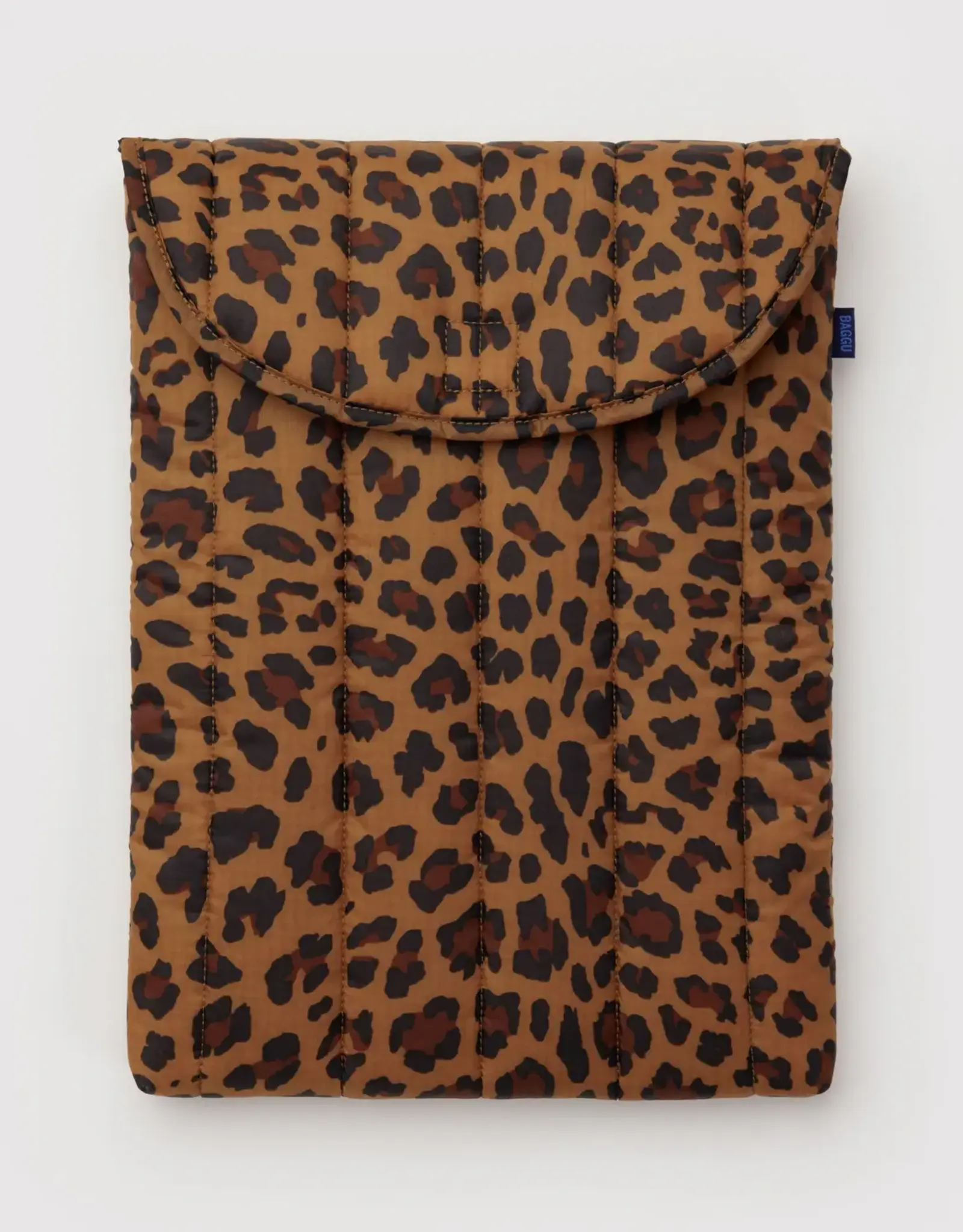 Baggu - 16" Puffy Laptop Sleeve, Leopard