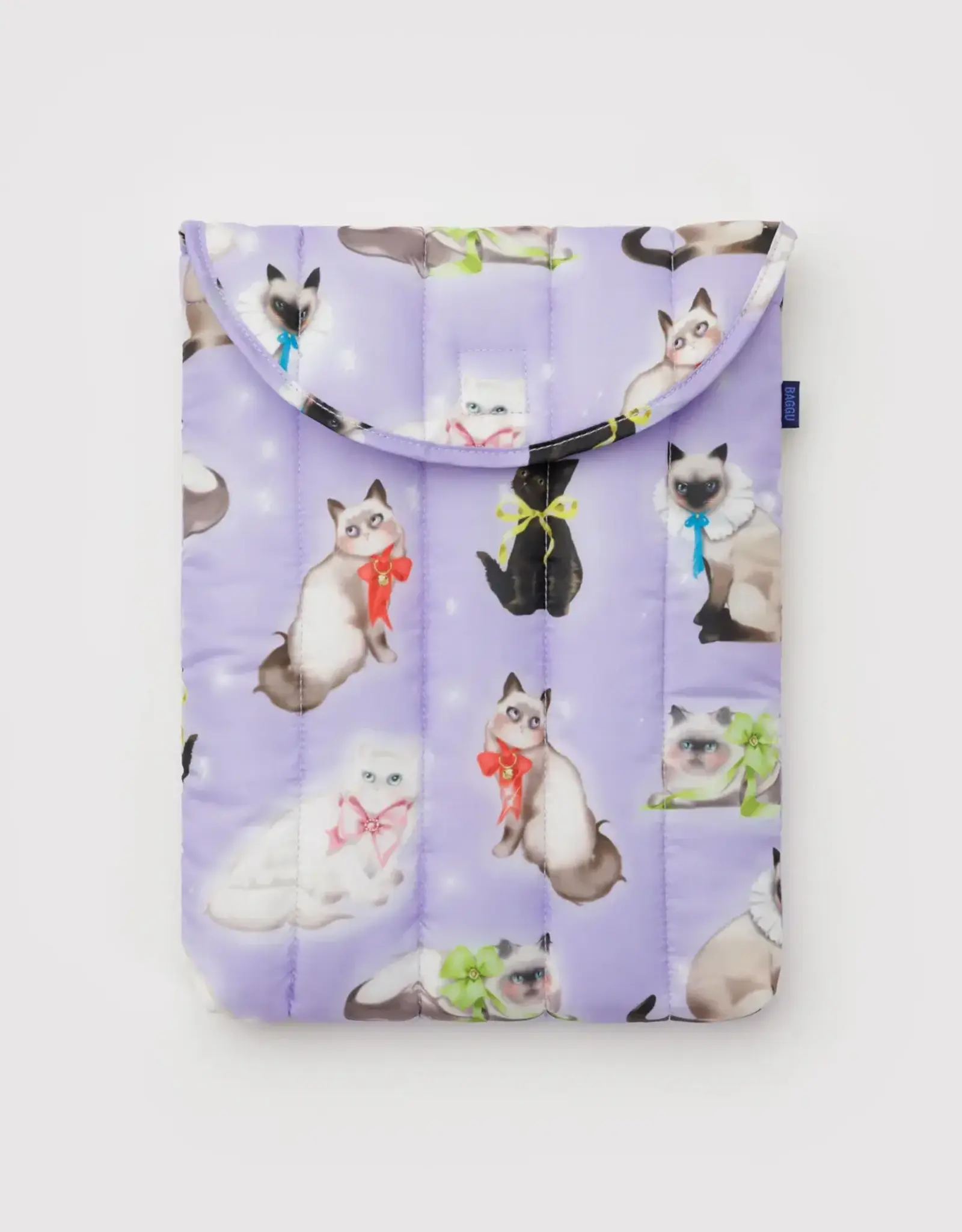 Baggu - 13/14" Puffy Laptop Sleeve, Fancy Cats