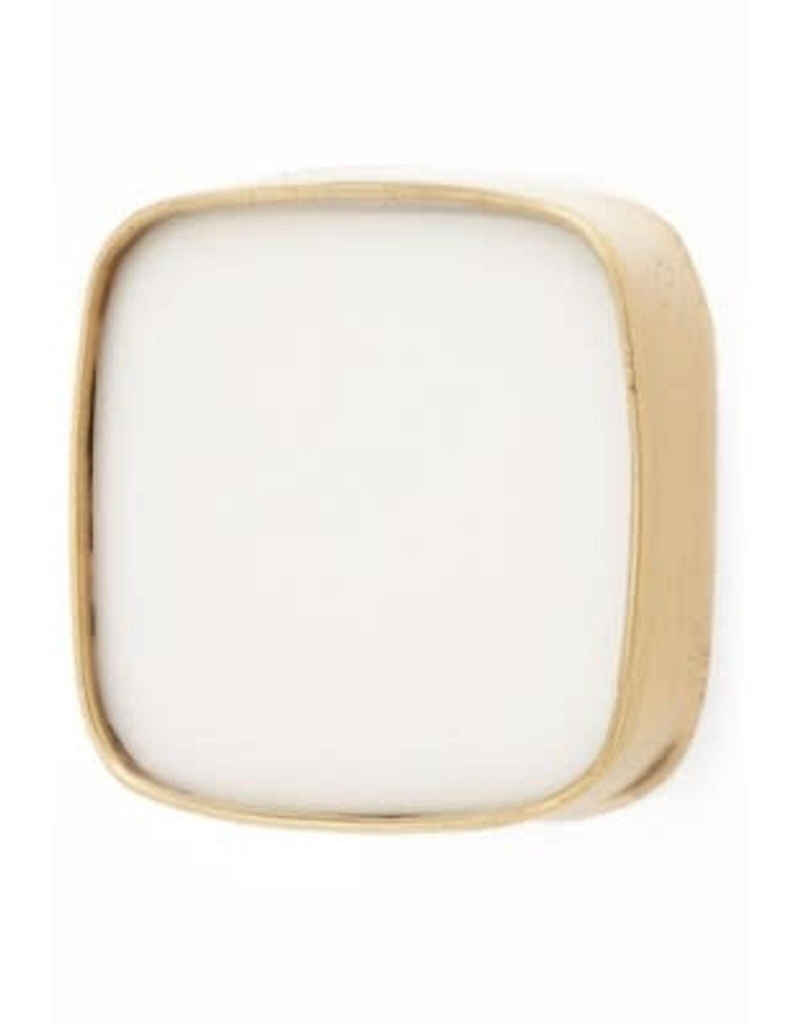 Knob - Ivory with Gold Border
