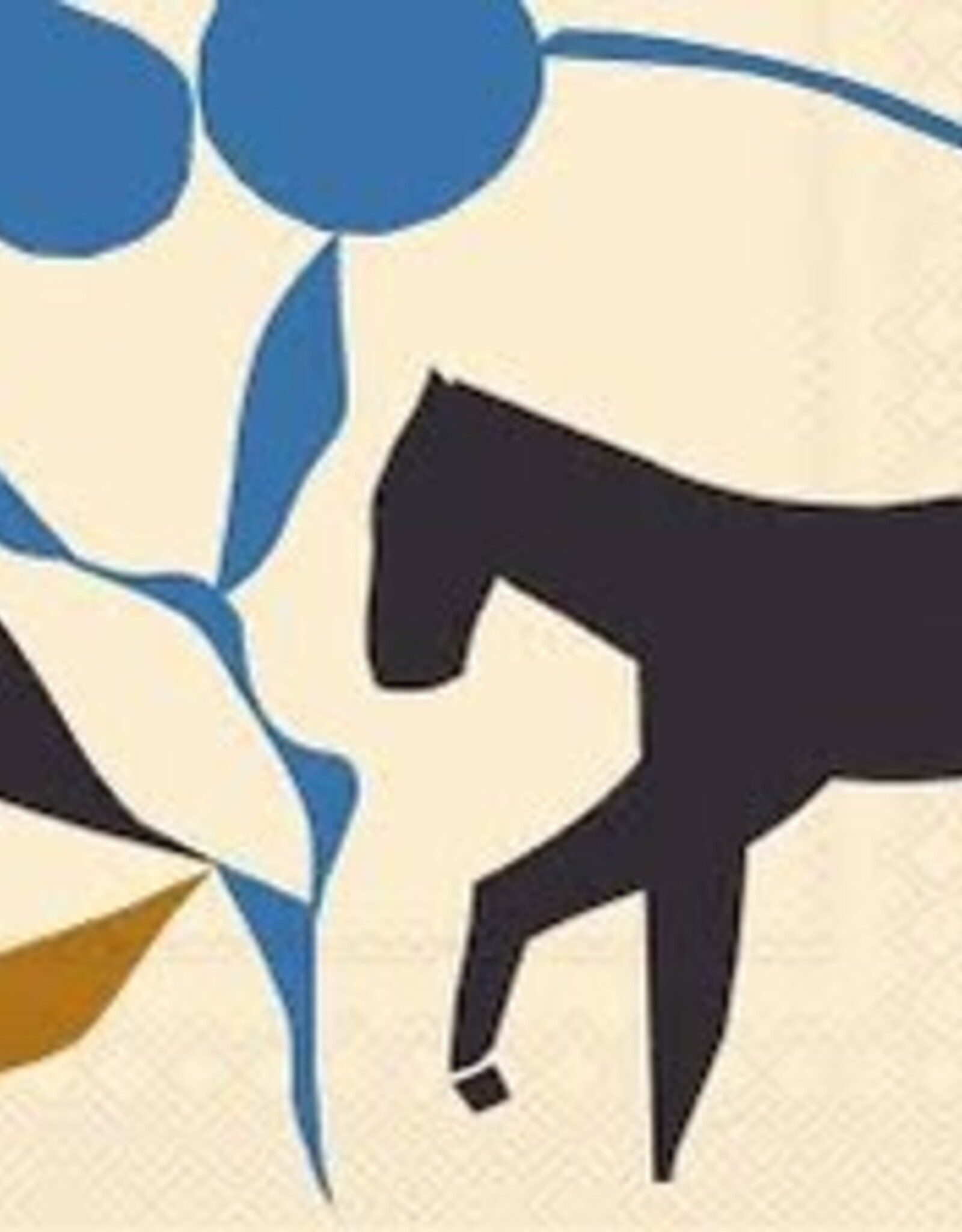 Paper Cocktail Napkin - Marimekko, Cream Horse