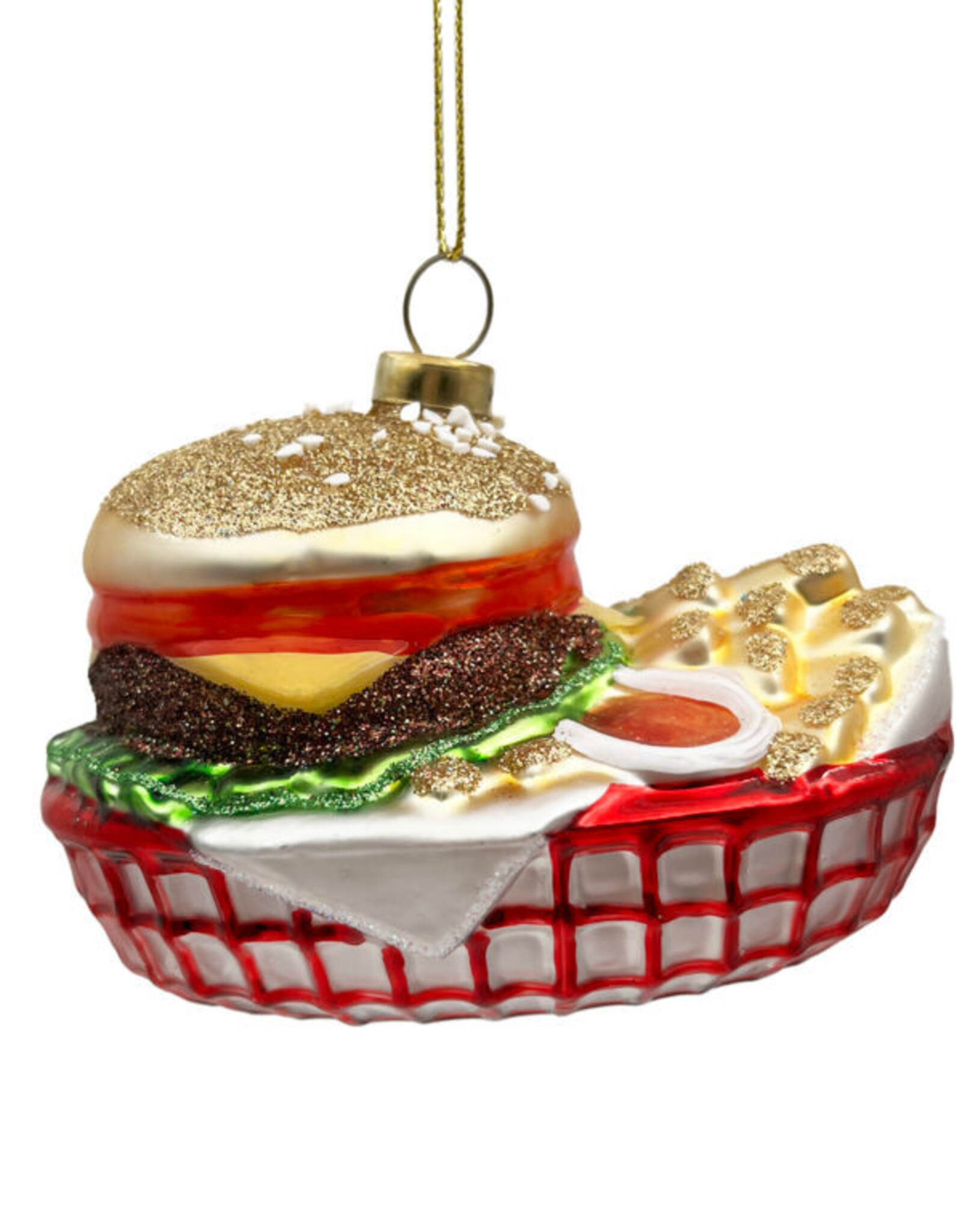Ornament - Burger & Fries Basket