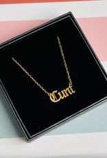 Necklace - Cunt, Gold Plated