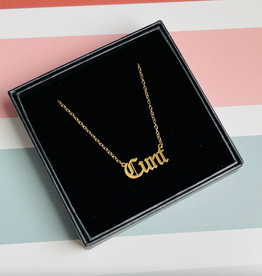 Necklace - Cunt, Gold Plated