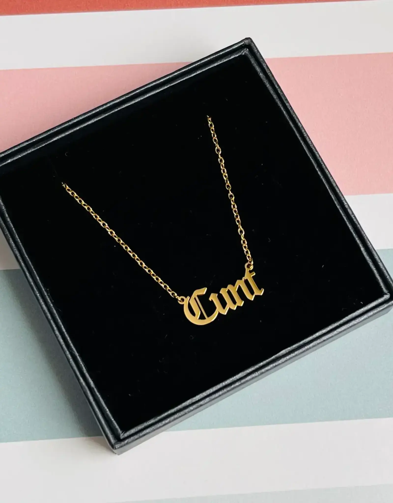 Necklace - Cunt, Silver Plated