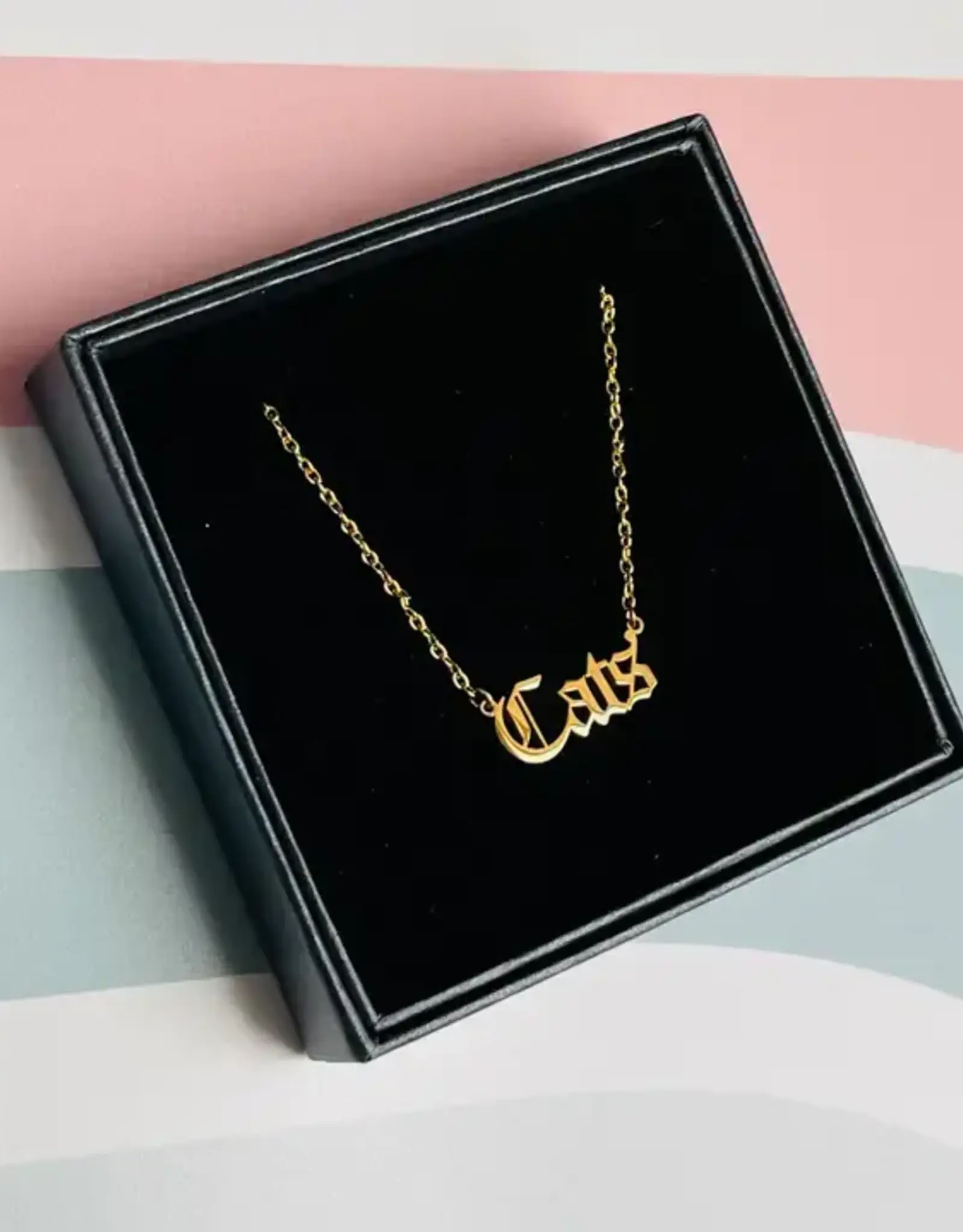 Necklace - Cats, Gold Plated