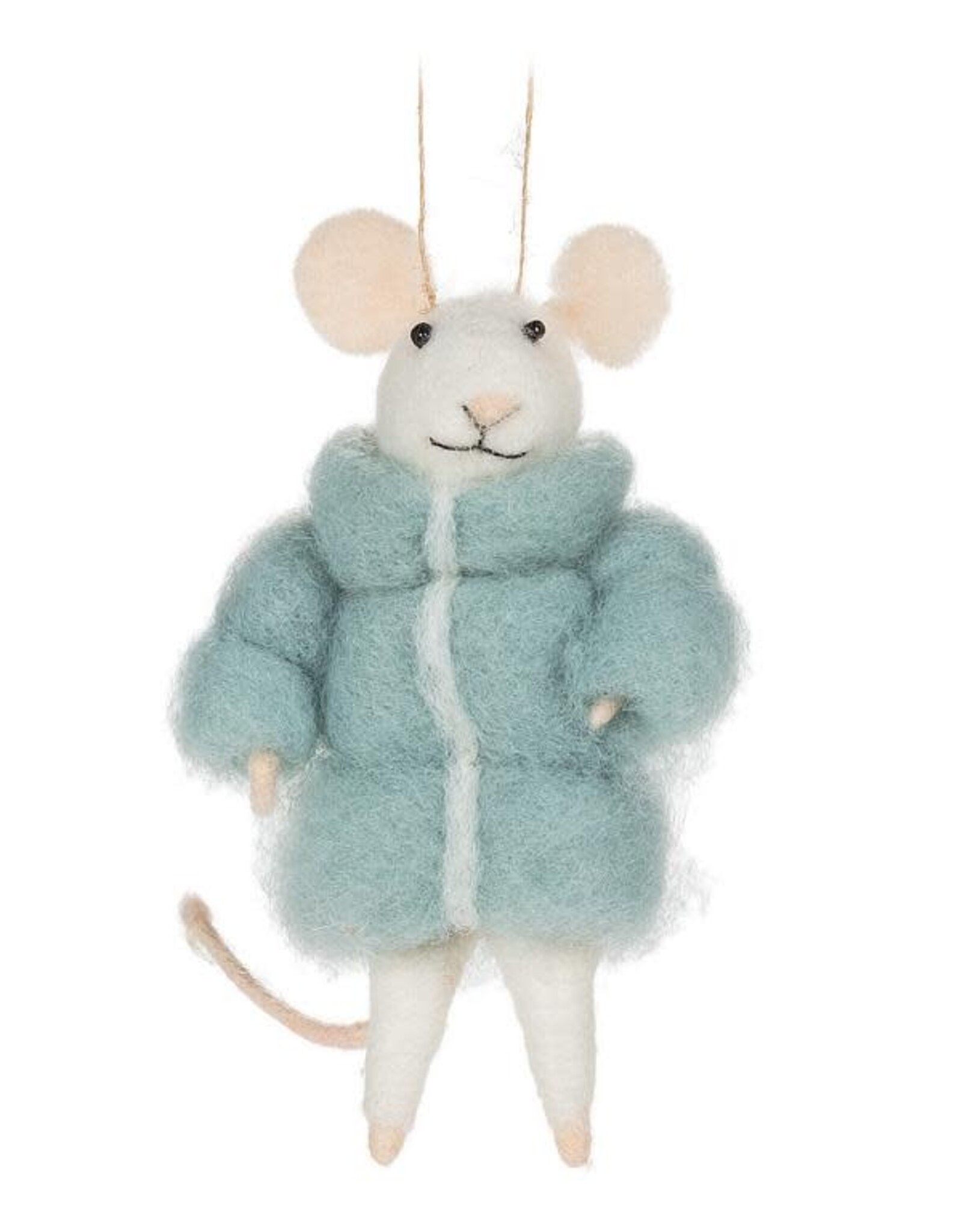 Ornament - Felt Mouse Bundle Up