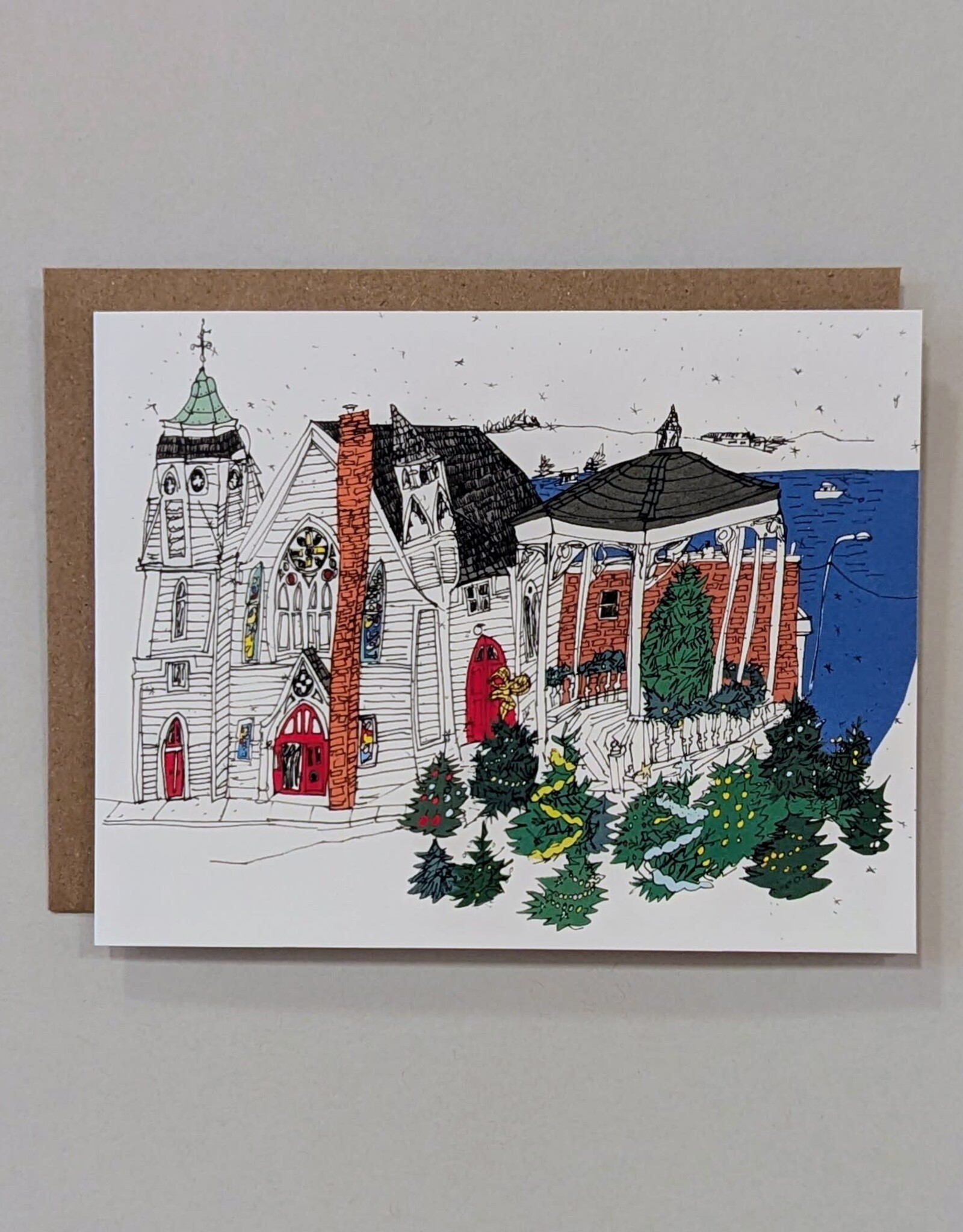 Emma Fitzgerald - Holiday Card / Lunenburg Christmas Trees, 4.25 x 5.5"