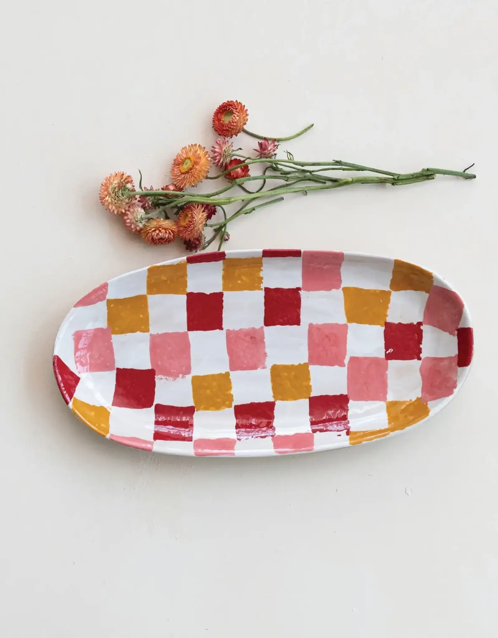 Serving Platter - Checkered, multicolour