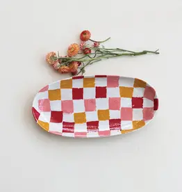 Serving Platter - Checkered, multicolour