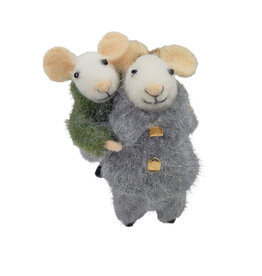Ornament - Felt Mouse, Piggyback