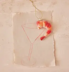 Ornament - Shrimp, Glass Sparkles