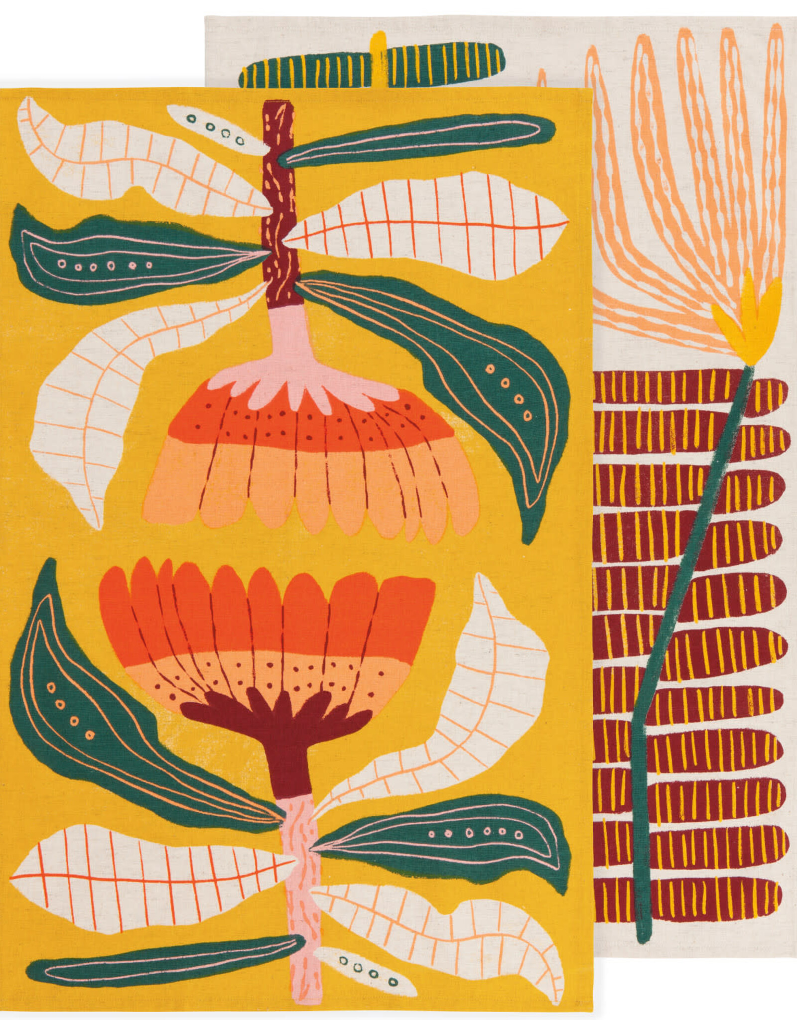 Tea Towel - Tropical Flower, Set of 2