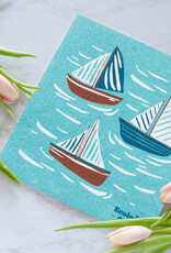 Swedish Sponge Cloth - Sailboats
