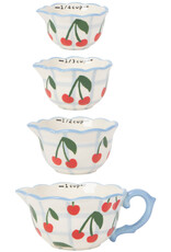 Measuring Cups - Stoneware Cherries, Set of 4