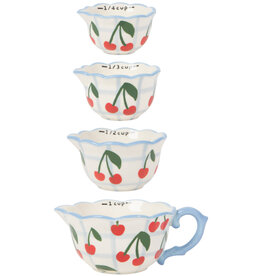 Measuring Cups - Stoneware Cherries, Set of 4