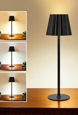 Lamp - Pleated Black, Rechargeable