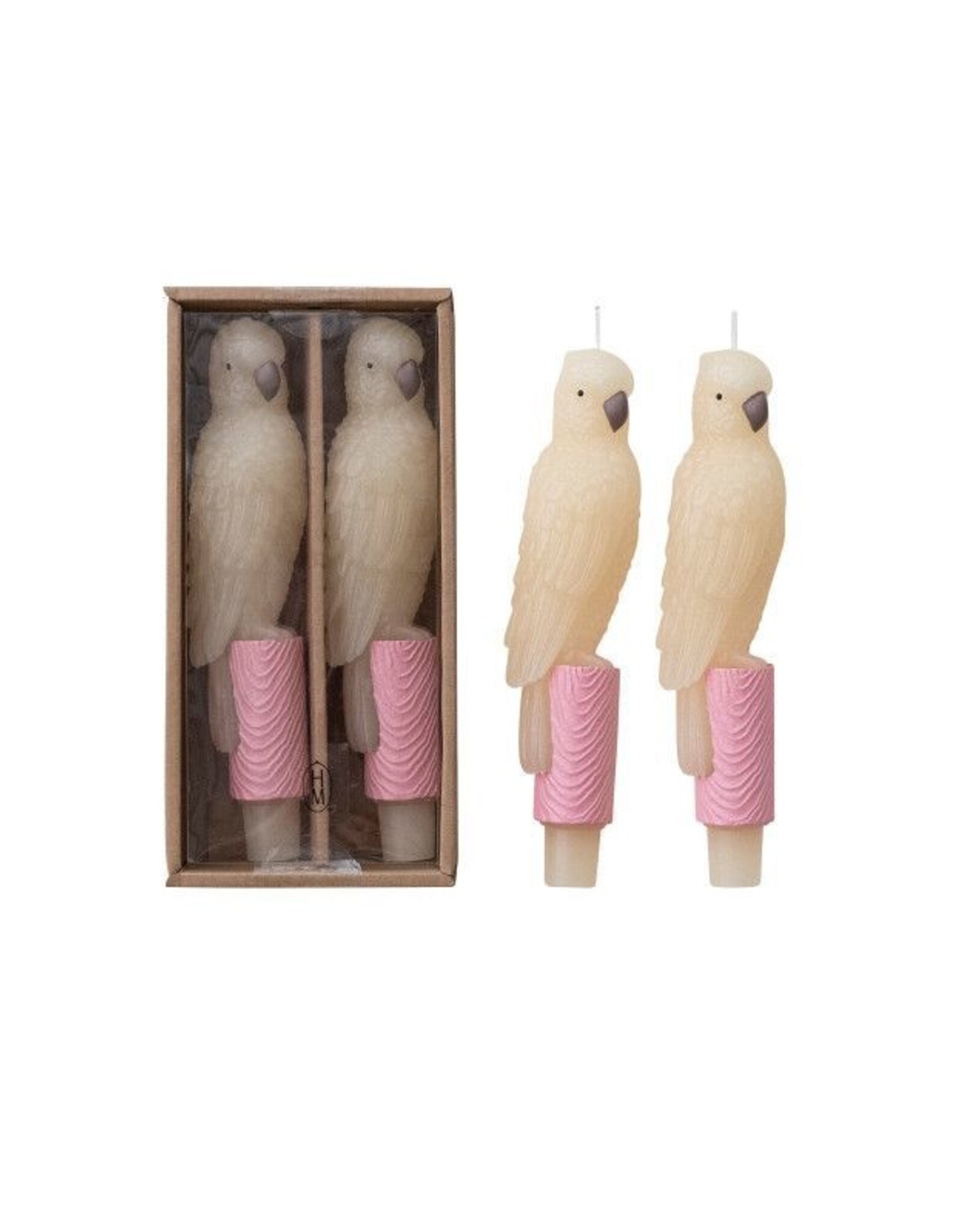 Hazel Mazel via Design Home Taper Candles - Parrots, Set of 2