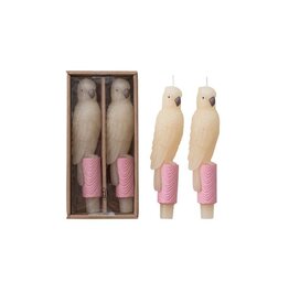 Hazel Mazel via Design Home Taper Candles - Parrots, Set of 2