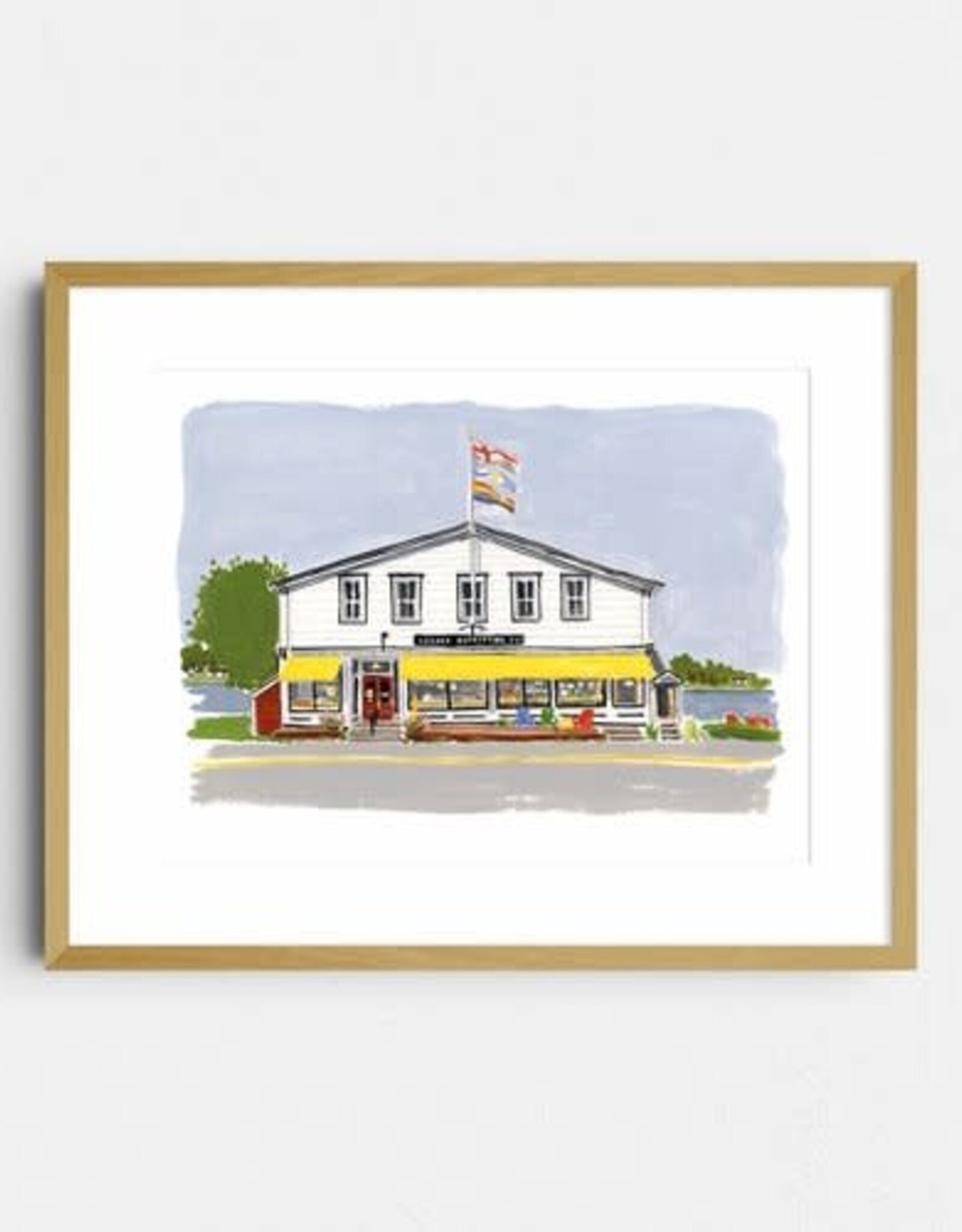 Kat Frick Miller - Art Print, Sunday at the Lahave Bakery, 8 x 10"