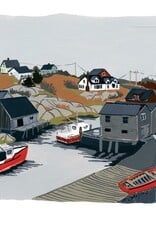 Kat Frick Miller - Art Print, Lobster Boat in Peggy's Cove, 8 x 10"