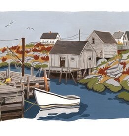 Kat Frick Miller - Art Print, Little Boat in Peggy's Cove, 8 x 10"