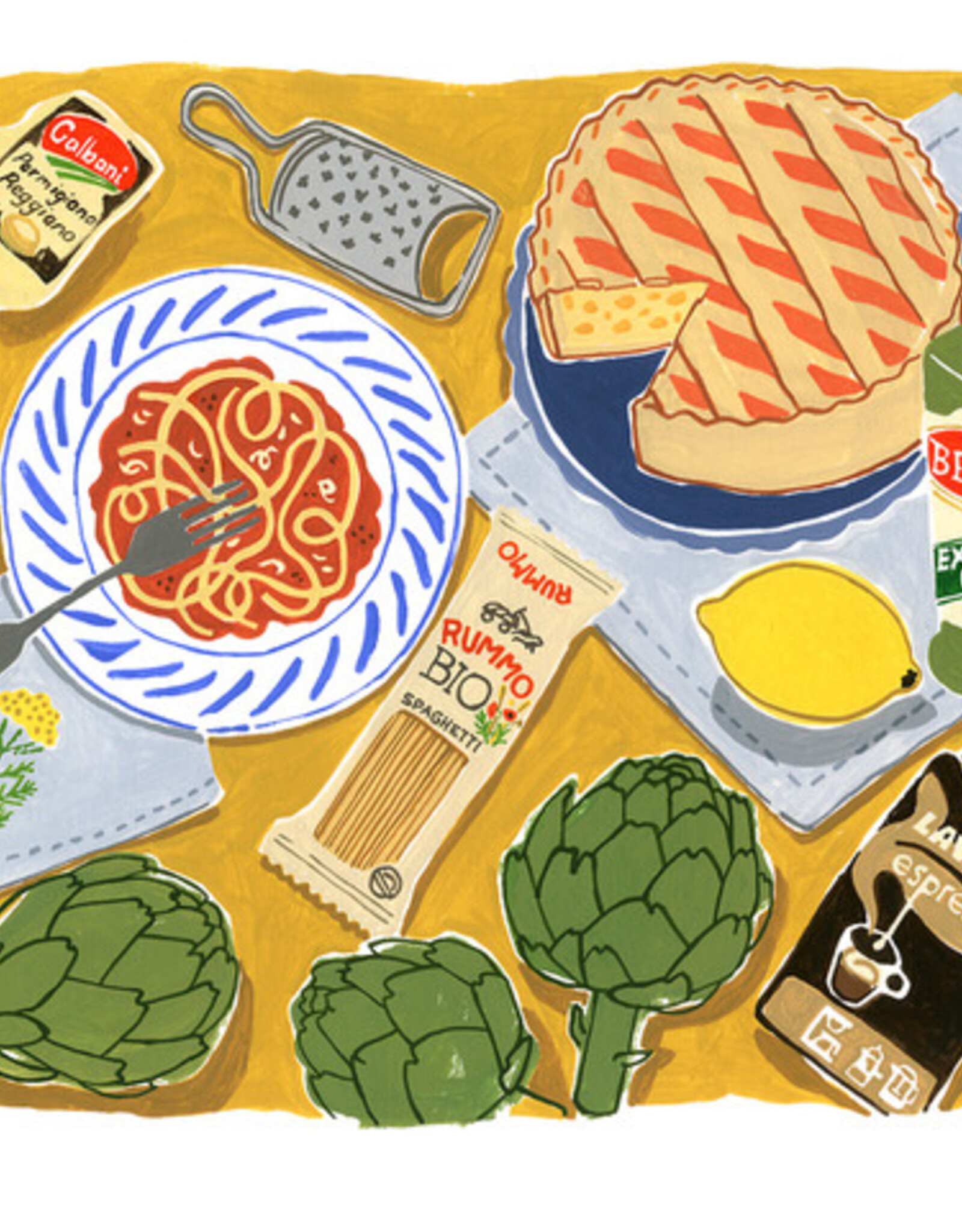 Kat Frick Miller - Art Print, Artichokes, 8 x 10"