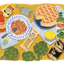 Kat Frick Miller - Art Print, Artichokes, 8 x 10"