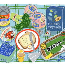 Kat Frick Miller - Art Print, Laughing Cow, 8 x 10"