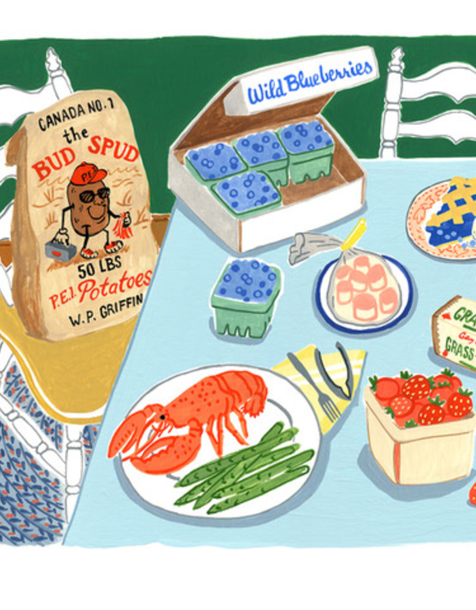 Kat Frick Miller - Art Print, A Maritime Kitchen, 8 x 10"