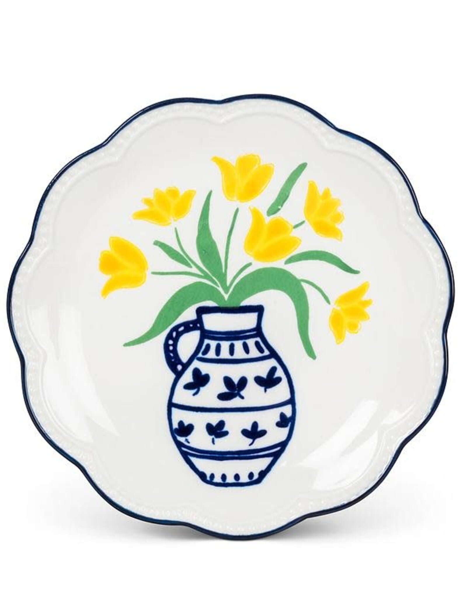 Small Plate - Yellow Flower Vase