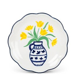 Small Plate - Yellow Flower Vase