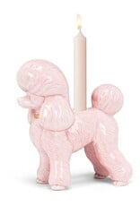 Taper Candle Holder - Poodle, Pink