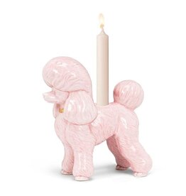 Taper Candle Holder - Poodle, Pink