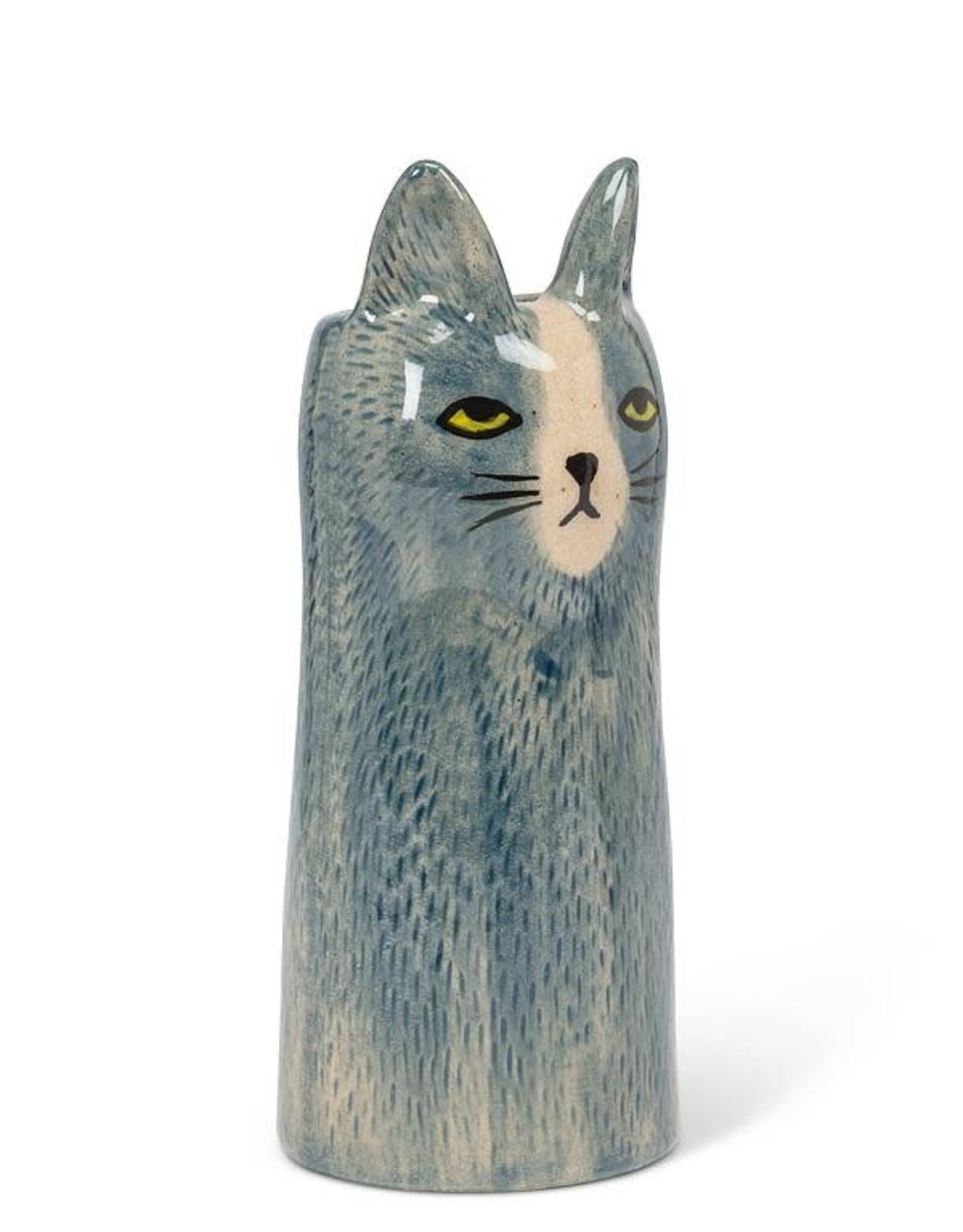 Bud Vase - Grey Kitty