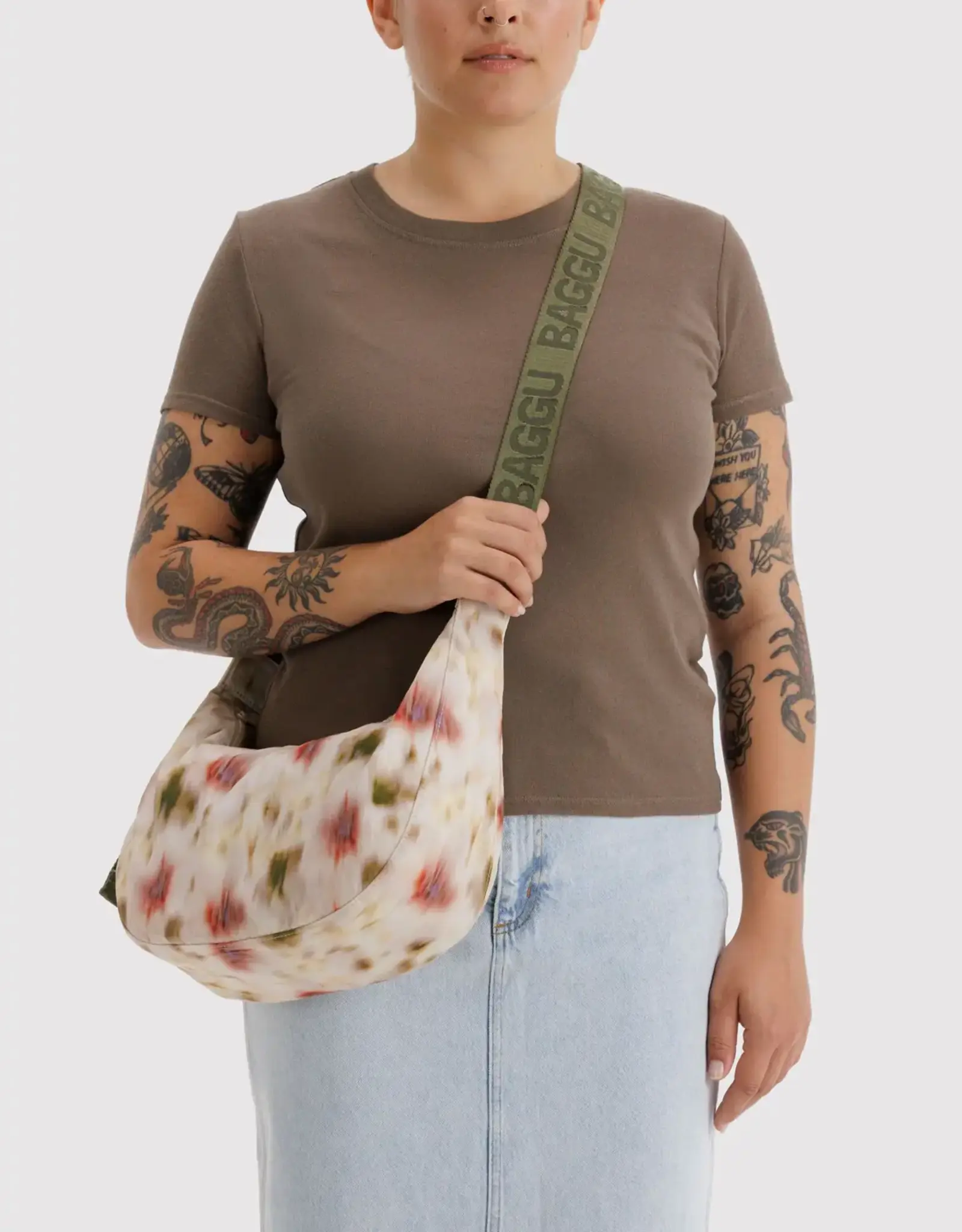 Baggu - Medium Crescent Bag, Abstract Floral